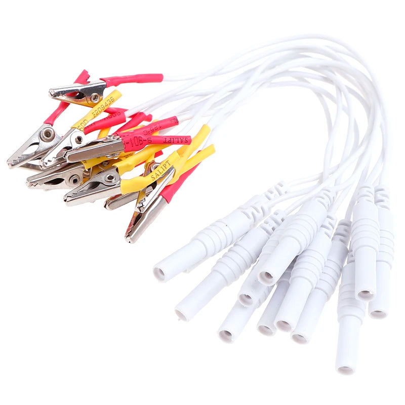 12pcs/lot Alligator Clip Cable, Acupuncture Needles Clip for Electronic Acupuncture Treatment Instrument