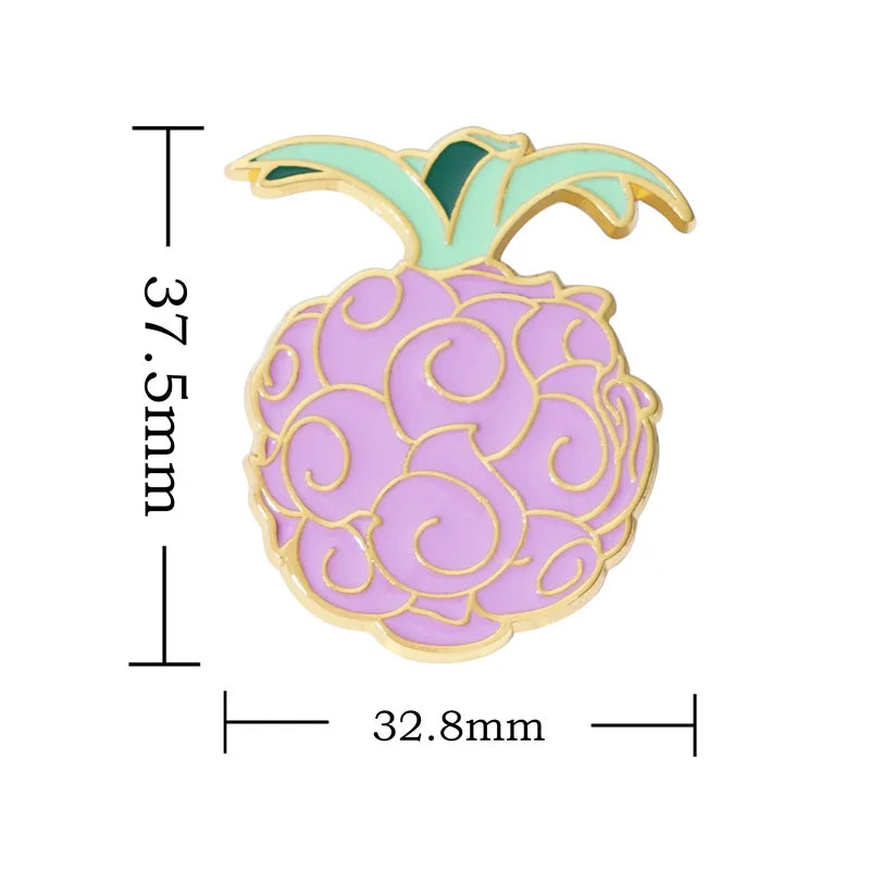 Japanese Anime Enamel Pin Cute Lapel Pin Devil Fruit Brooches for Backpack Manga Badges Jewelry Accessories