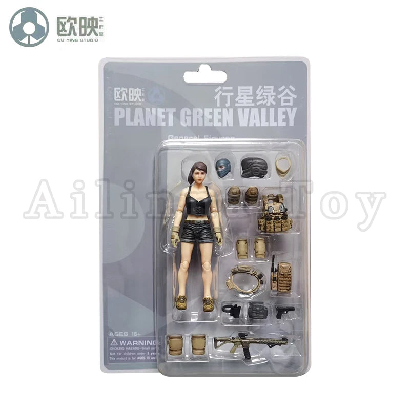 Ou Ying Studio 1/18 Planet Green Valley PGV 3.75inch Action Figure Girls War EFSA Female Figures Anime Model