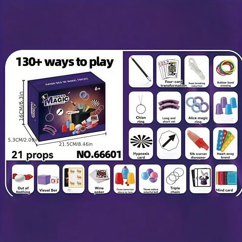 Magic props gift box set, magic toys that boys like, a perfect gift, and also a holiday and Christmas gift