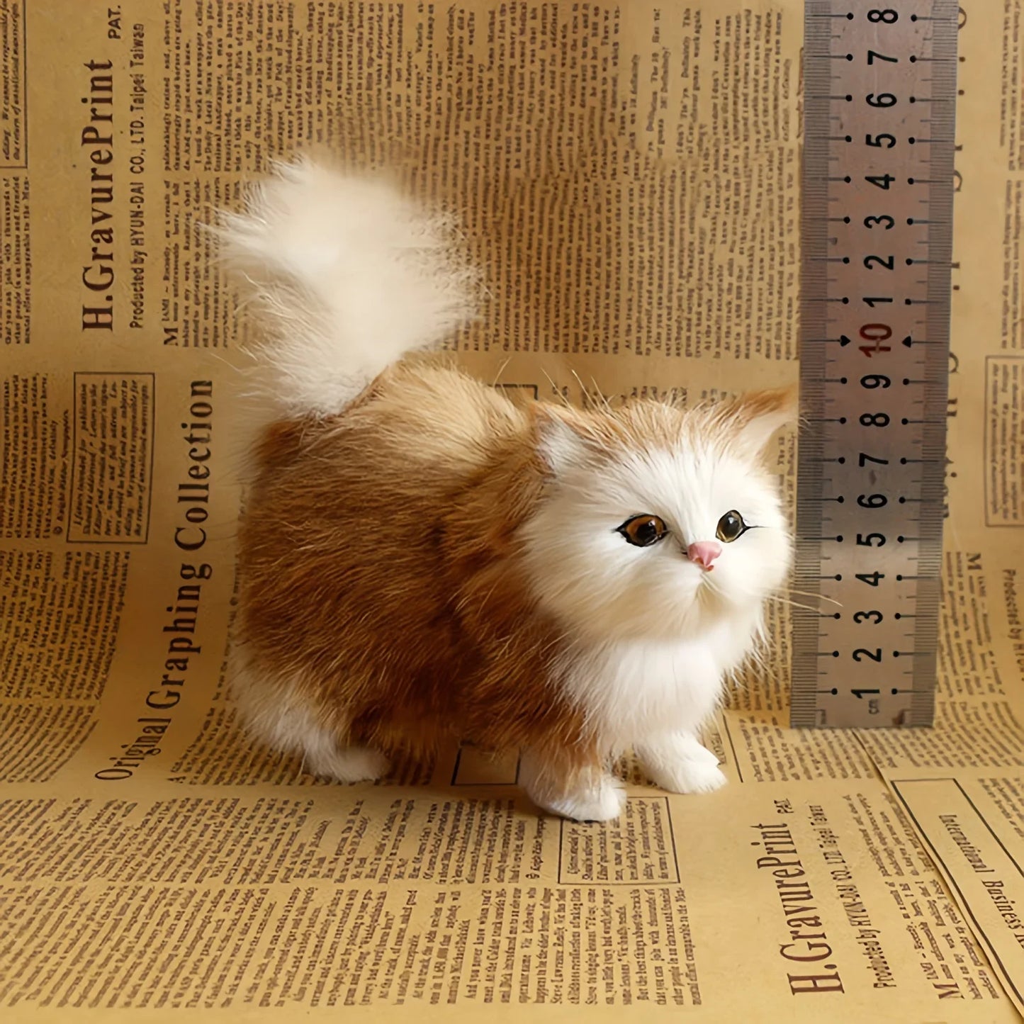 Lifelike Cat Plush Toy - Ultra-Soft Realistic Stuffed Animal | Valentine's Birthday Christmas Gift
