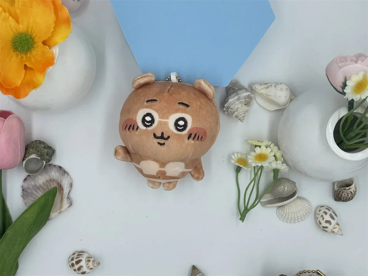 13cm Japanese Cartoon Beach Chiikawa Animated Plush Doll Usagi Keychain Pendant Hachiware Swimsuit Cute Plush Toy Girl Gift