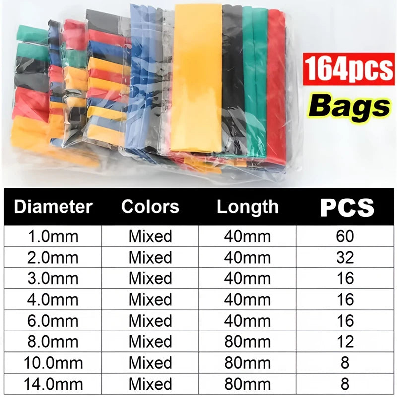 1300/650 Heat-shrink Tubing Thermoresistant Tube Heat Shrink Wrapping Kit Electrical Connection Wire Cable Insulation Sleeving