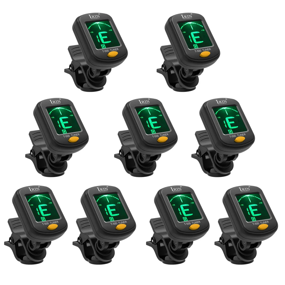 IRIN T-500 Guitar Tuner Rotatable Clip-on Tuner LCD Display for Chromatic Acoustic Guitar Bass Ukulele Guitar Parts & Accessory