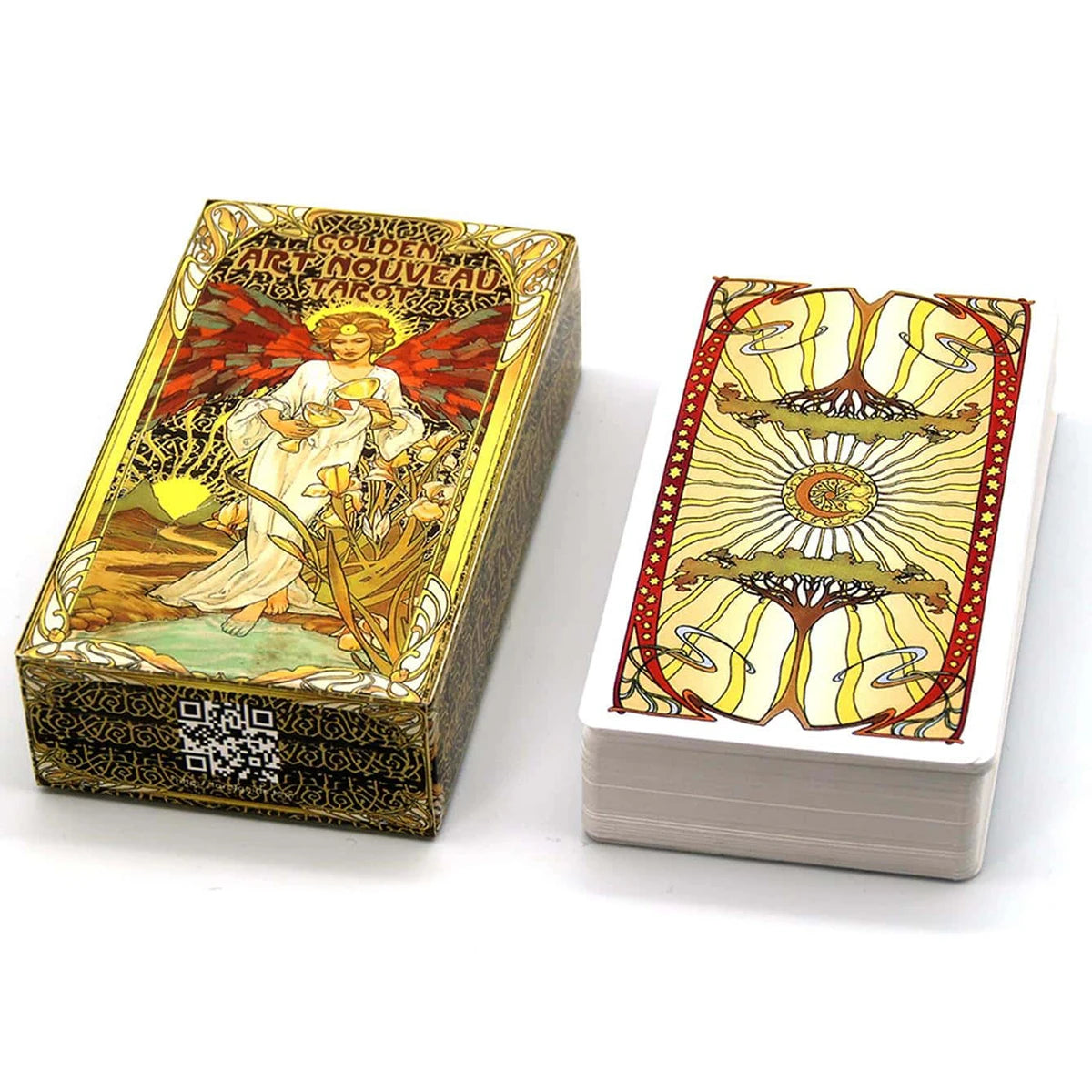 78pcs/Set-golden Art Nouveau Tarot tarot card board game, Golden Art Unzipping card game