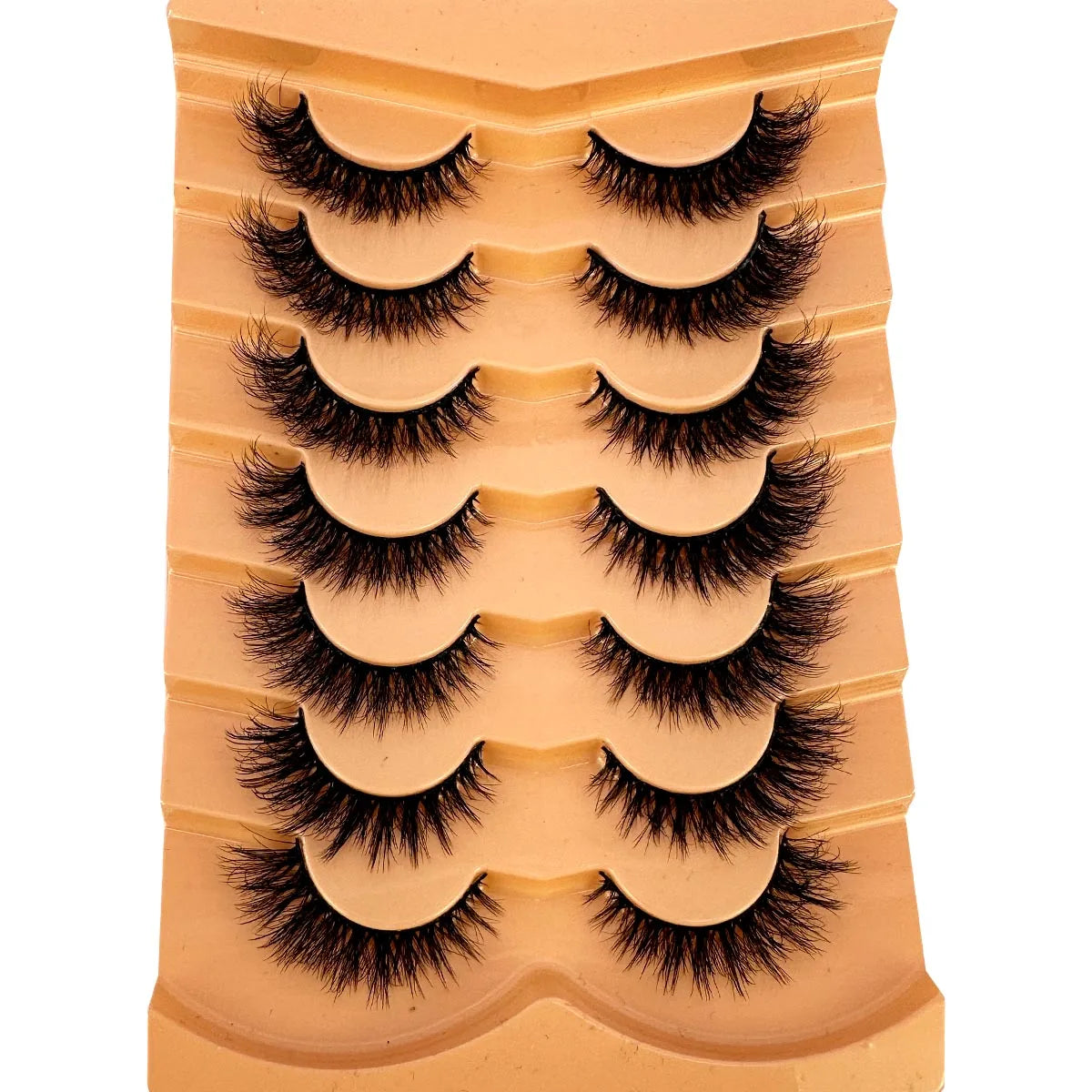 New 7 pairs of thick, 3D simulation mink fur fake eyelashesshort, dramatic fake eyelashes wholesale full line fake eyelash make