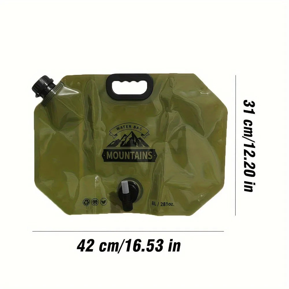 Camping Water Container Collapsible Water Jug with Spout - Reusable Plastic Flasks, Foldable Empty Gallon Jug for Outdoor Hiking