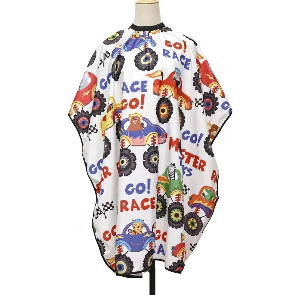 Cartoon Haircut Cape Waterproof Barber Wrap – Salon Hair Care Styling Supplies