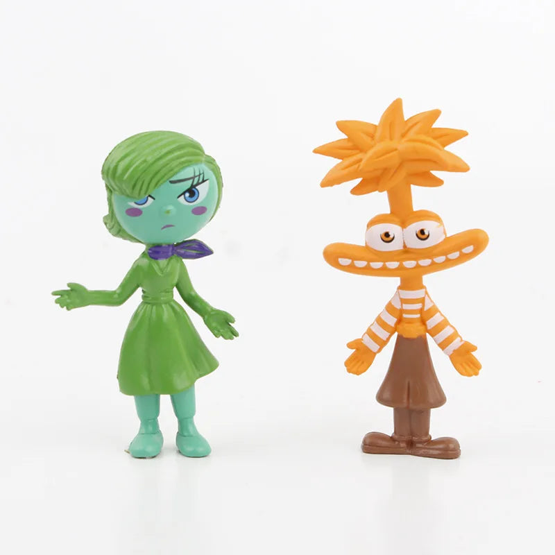9 Pcs/Set New Inside Out 2 Action Figure Toy Sadness Joy Anger Disgust Fear Model Doll Cake Decorative Desk Ornament Kids Gift