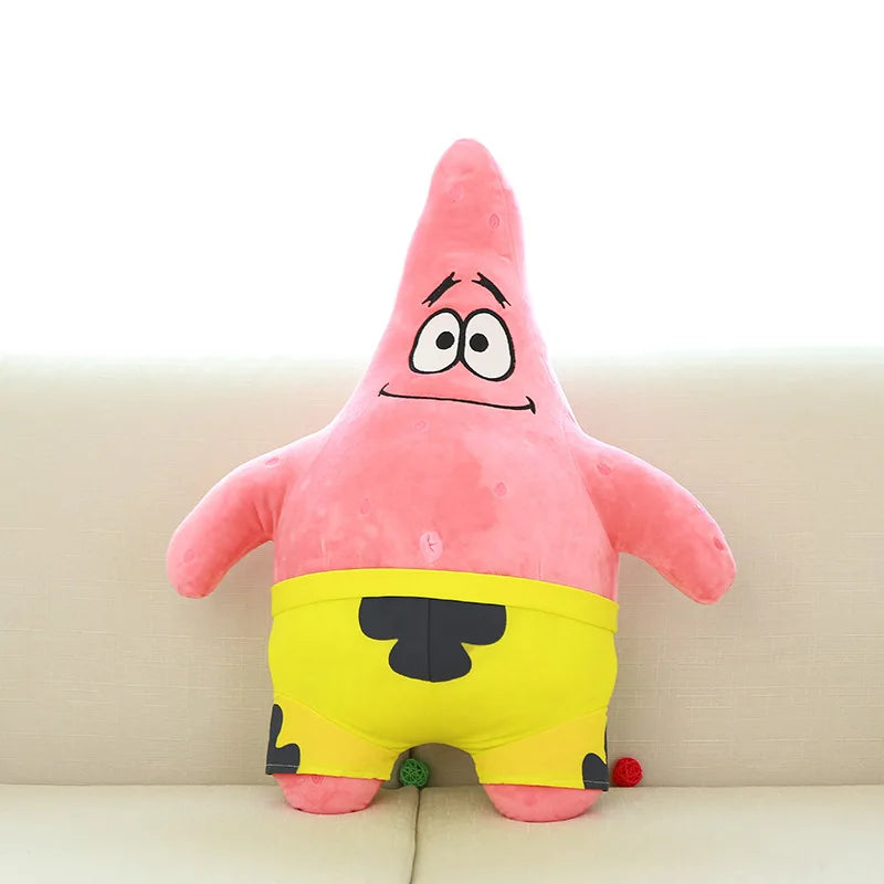 2pcs/lot 35cm Cute SpongeBob Patrick Star Plush Toy Very Soft Hug Pillow Stuffed Cartoon Anime Plushies Kawaii Doll Xmas Gifts