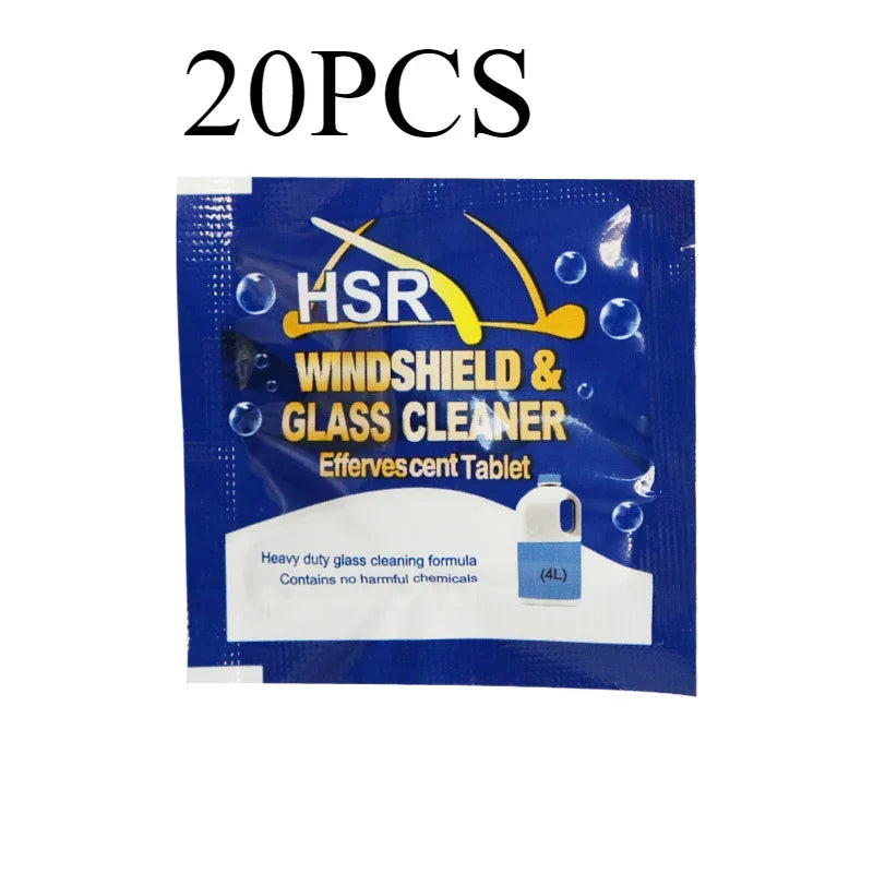 All-Season Windshield Washer Effervescent Tablet (Solid Concentrate) Shellac-Free Formula