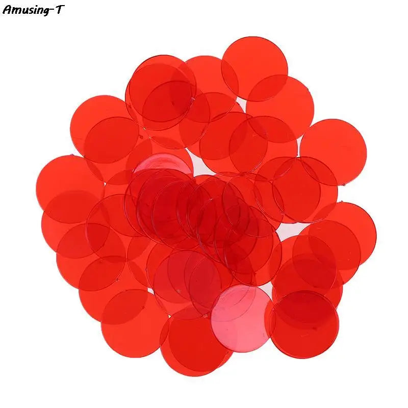 50PCS 15mm Plastic Poker Chips Casino Bingo Markers Token Family Game ToyCreative Gift Accessories
