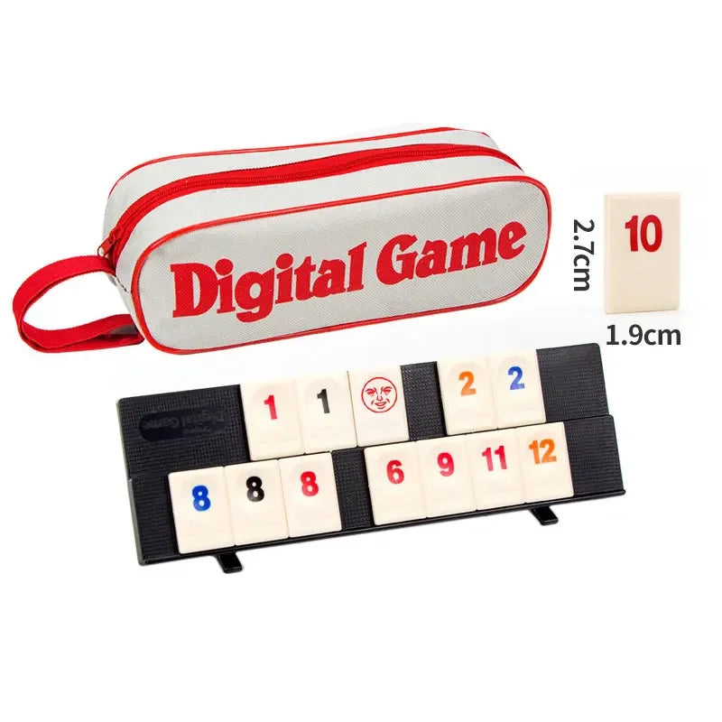 M/L/XL Digital Game Set, Travel Rummy, Mahjong, Rummybrix, Number Game Cards - Adult Leisure Party Board Game Travel Game