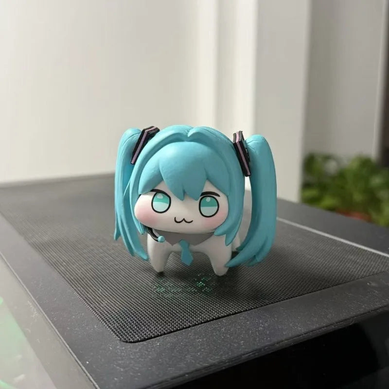 Doro Hatsune Miku Action Figures Q Version PVC Anime Model Figures Kawaii Cartoon Cute Desktop Decoration Toy Doll Gift