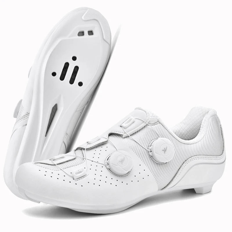 2026 MTB Cycling Sneaker Men A5 Leather Self-Locking Cleat Spd Road Bike Shoes Women Flat Trail Train Mountain Bicycle Shoes