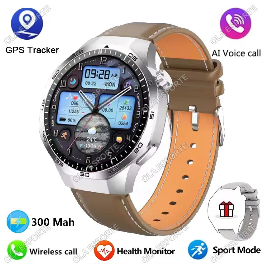 Watch 5 Pro GPS NFC Smart Watch Men 360*360 AMOLED Screen Heart rate Monitor Bluetooth Calls IP68 Waterproof Man Smartwatch 2025