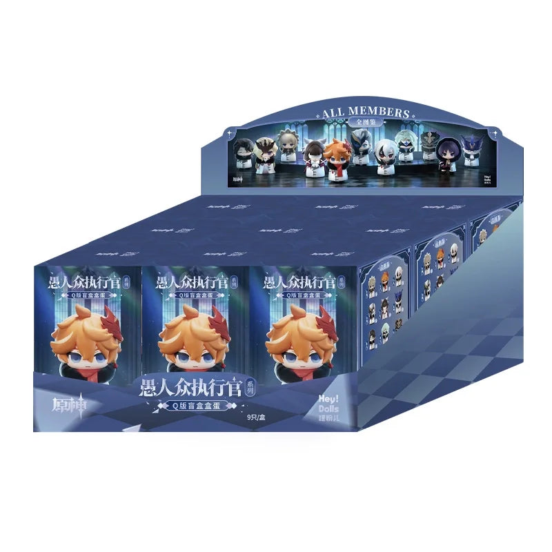Mihoyo Genshin Impact Fatui Harbinger Q Version Series Blind Box Desktop Mini Doll Model Toys Trend Decoration Surprise Gifts