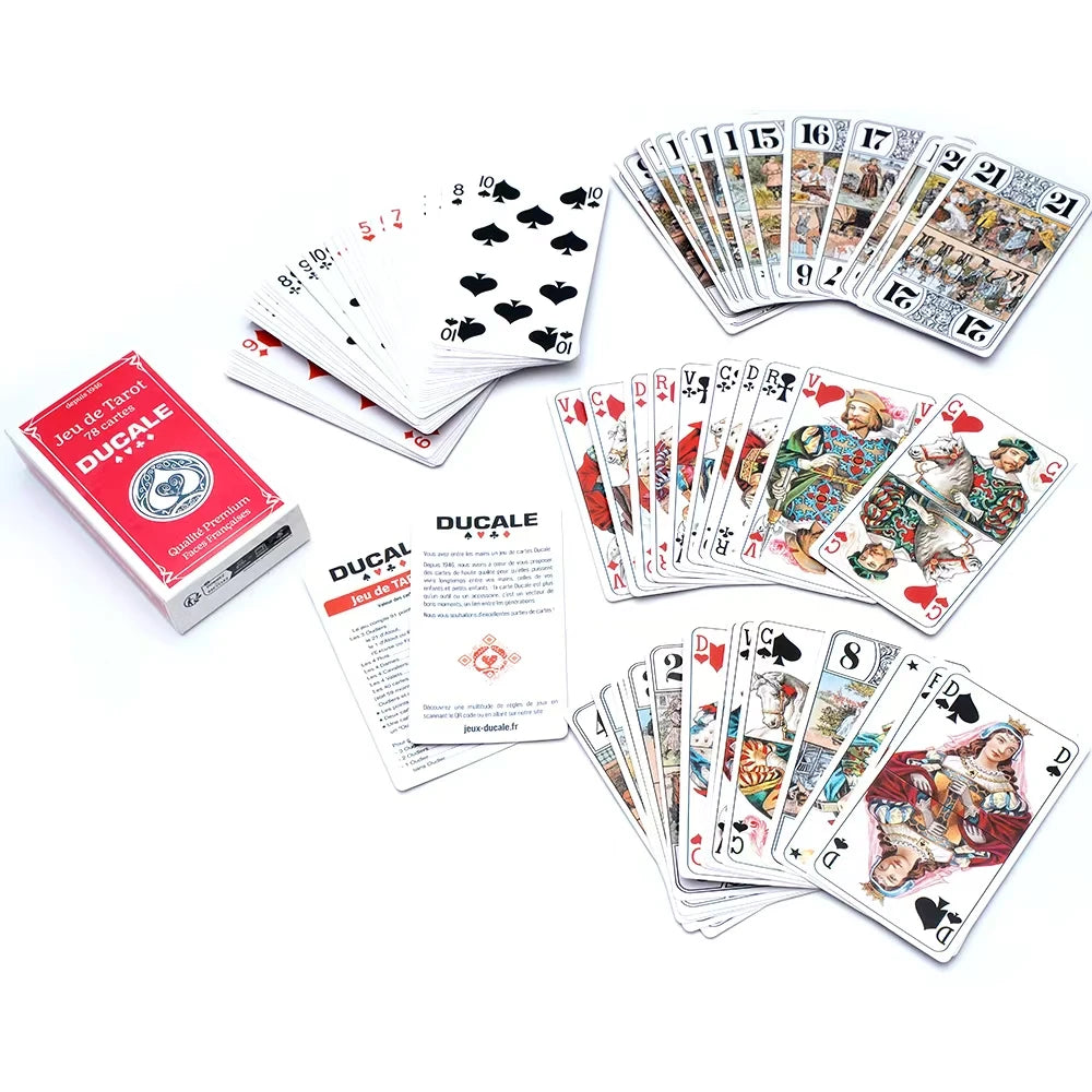 Français Jeu de Tarot 78 Cards Ducale French Tarot Game Tarot Deck Cards Entertainment Game For Family Party Board Game Toy