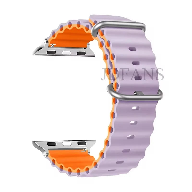 Strap For Apple watch ultra band 49mm 44mm 45mm 41mm 40mm 38mm 44 45 mm 1:1 Original Ocean belt iWatch series 9 10 8 7 se bands