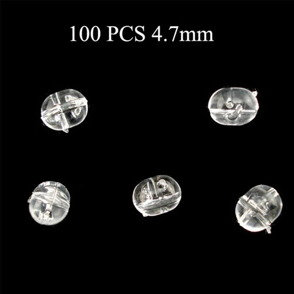 100 47mm/50mm transparent plug drill bits, fishing cross beads, floating balls, double beads, luminous space beans