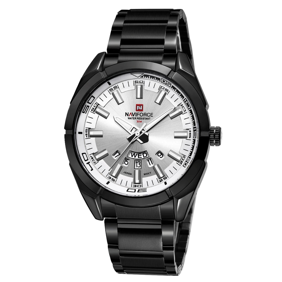 NAVIFORCE Classic Casual Watch for Men Stainless teel Sport Waterproof Male Watches Quartz Date Display Clock Relogio Masculino