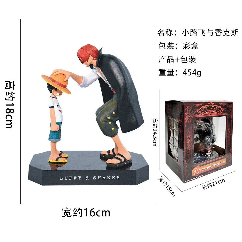 18cm One Piece Straw Hat Luffy Anime Action Figure Model Trendy Toy Desktop Collection Ornament Static Statue Doll Creative Gift