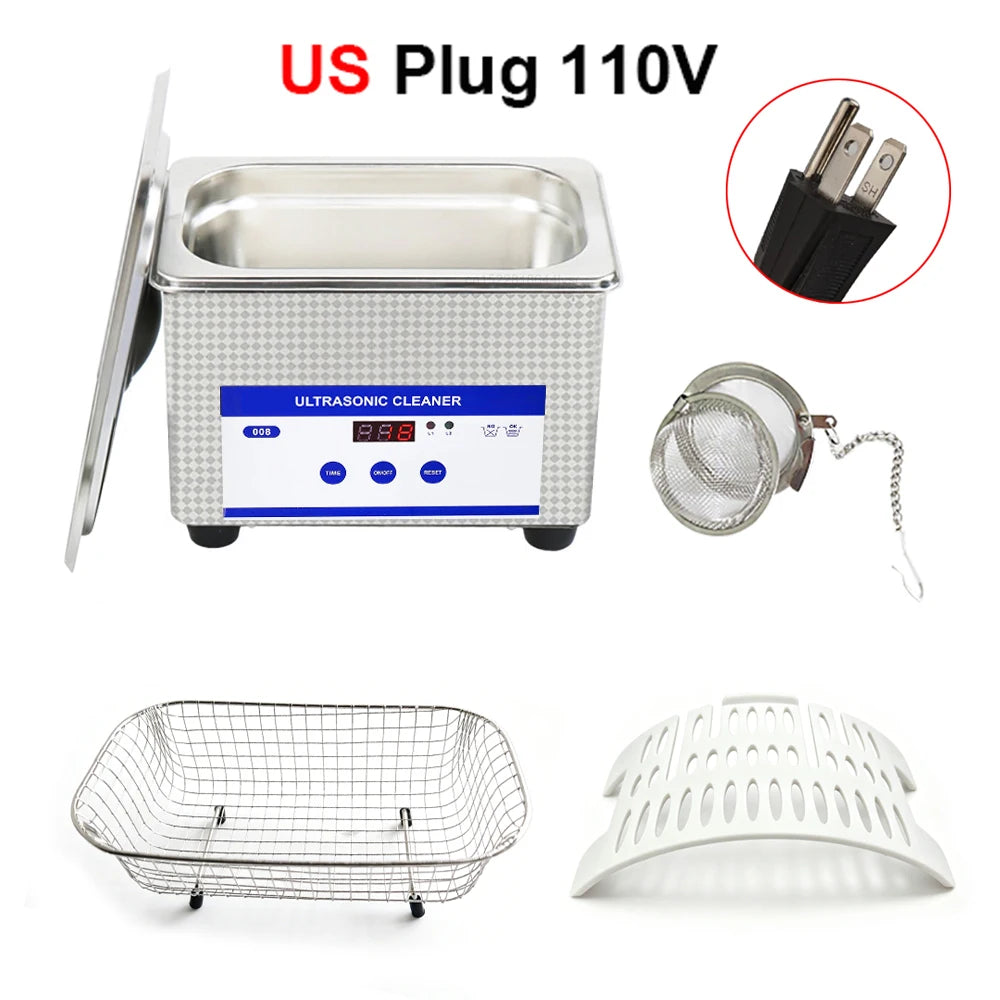 Ultrasonic Cleaner Ultrasound Glasses Cleaning Machine 40KHZ High Frequency Ultrasonic Bath for Glasses Jewelry Washing Machine