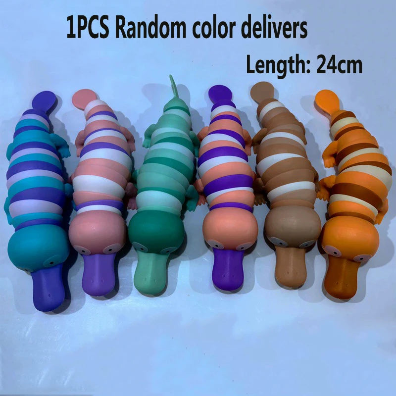 2025 New Fidget Slug Toy for children 3D Colorful Sensory Slug Relieves Fun Decompression Toy Creative Twist Fox/Ant/Fidget Toy