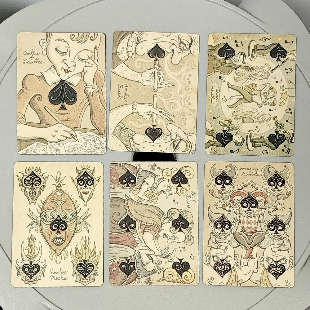 54 Pcs Poker Cards Royal Mischief Transformation Playing Cards Full Set Oracle Deck Printed on Double Embossed Cardstock 9*6cm