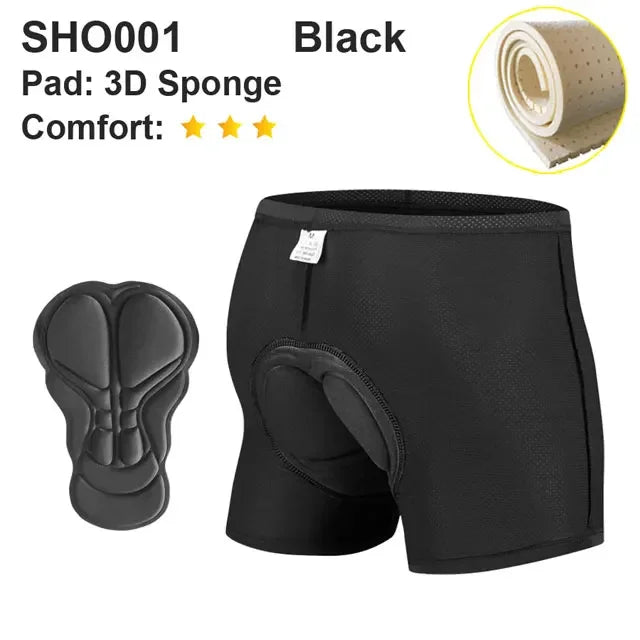 NEWBOLER Breathable Cycling Underwear Cycling Shorts 5D Gel Pad Shockproof Bicycle Underpant MTB Road Bike Underwear Man Shorts