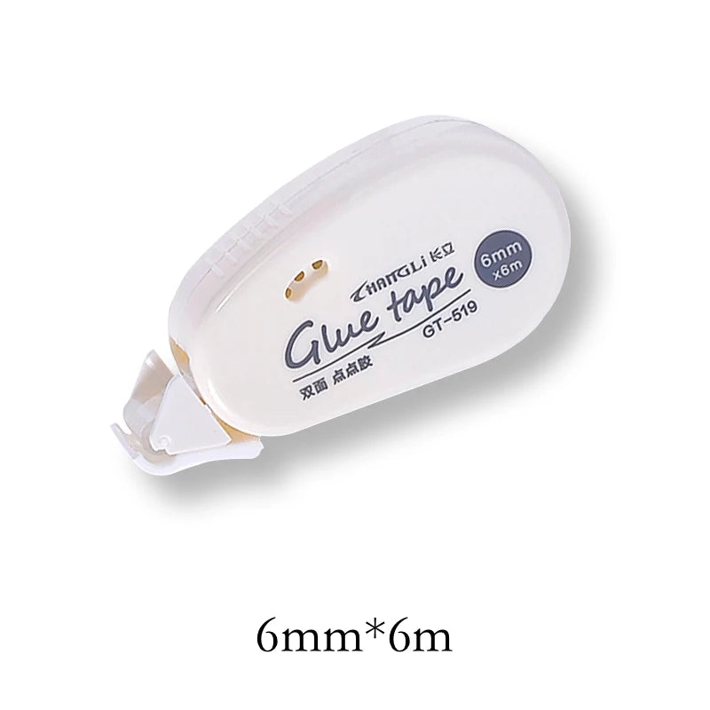 6m*6mm Double Sided Adhesive Dots Glue Tape DIY Scrapbooking Collage Photo Album School Stationery Supplies Roller Tape
