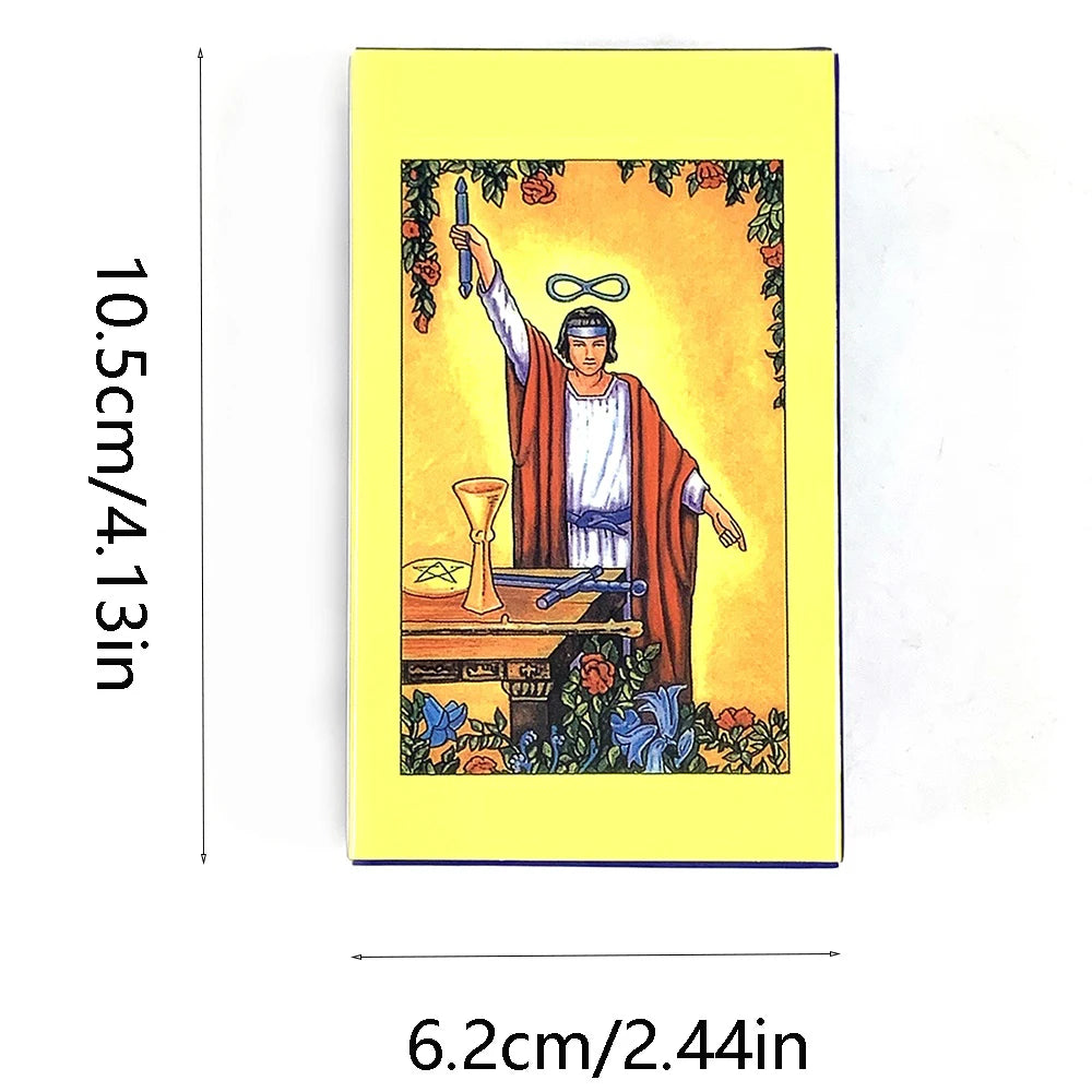 Classic Tarot Cards in Spanish English Version Board Game Divination Meditation Deck For Beginners 78PCS Tarot Cards Game