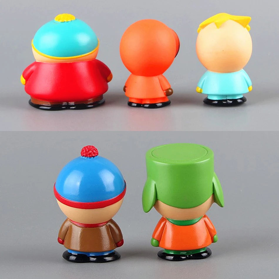 6cm 5-Piece southern Style Figure Set, Stan & Eric Character Toys, Creative Desktop Decor, Gift for Kids & Collectors