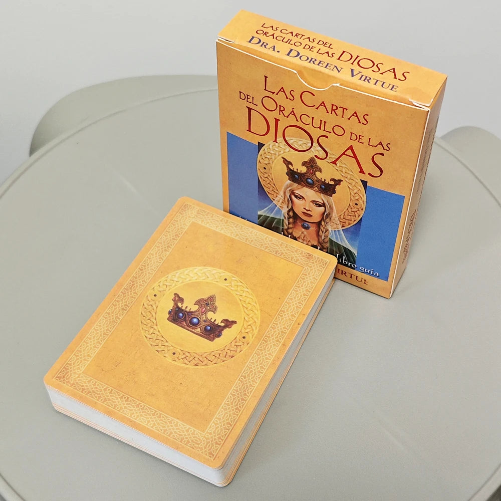 Spanish Edition 10.5*7.5cm Goddess Guidance Oracle Deck 44 Pcs Oracle Cards