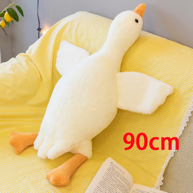 130/160/190cm Large White Goose Fur-Retriever Soft Toy Children's Girls' Gift Cute Doll Sleeping Pillow Large-sized Doll