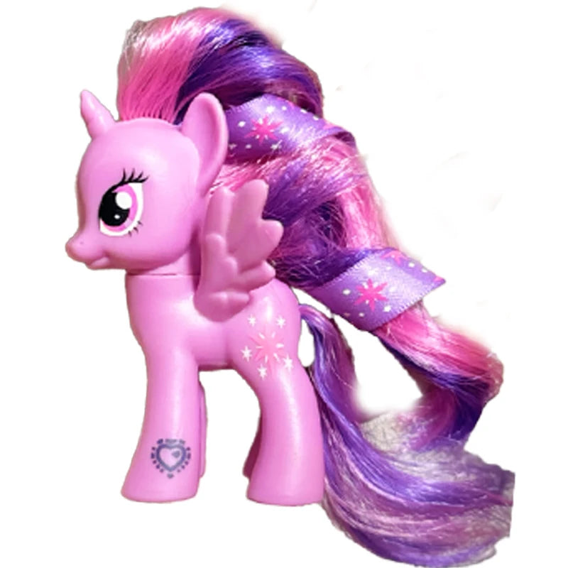 Genuine Hasbro My Little Pony Anime Figures Classic Twilight Luna Princesses Rarity Ornaments 8cm Collection Pony Toy Gifts