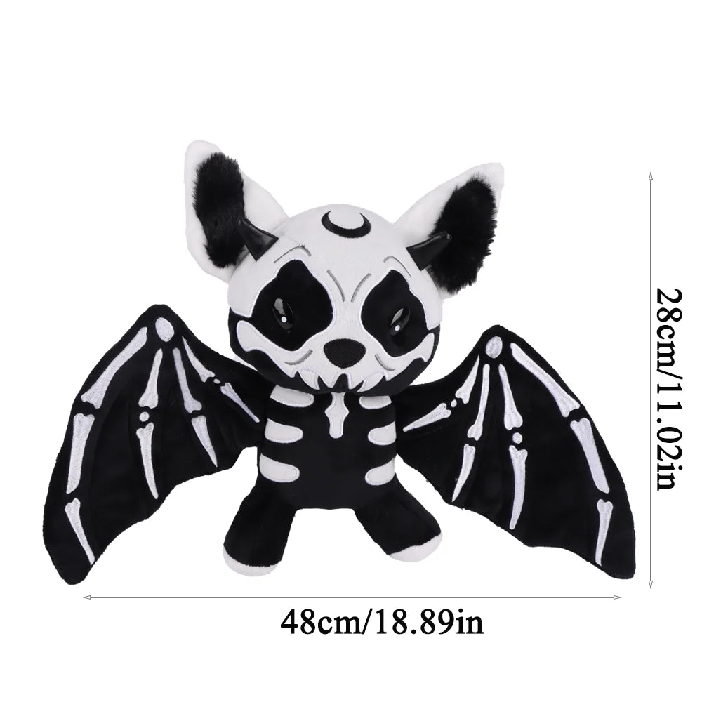 28cm Halloween Two-color Skeleton Bat Plush Toy Stuffed Skeleton Animal Toys Cute Plushie Doll Home Decor Halloween Holiday Gift
