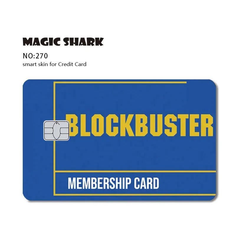 Magic Shark Dog Meme Hunter Snake Stonks 3M Matte PVC Front Sticker Film Cover Skin for Bank Debit Credit Card