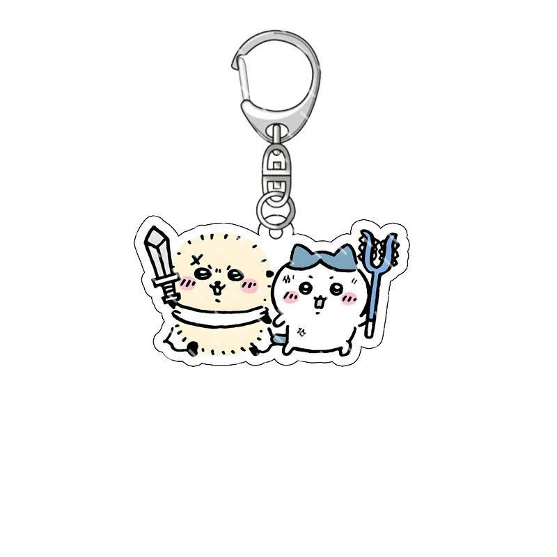 Chiikawa Pendant Anime Comic Acrylic Peripheral Keychain Hachiware Usagi Cute Pendant Bag Hanging Decoration Decoration