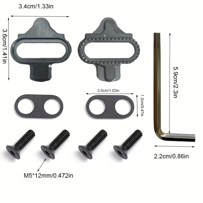 Mountain Bike Shoes Cleats for Shimano SH51 SPD MTB Cleats Multi-Release Spd Pedal Cycling Shoes Clips Set Bicycle Accessories