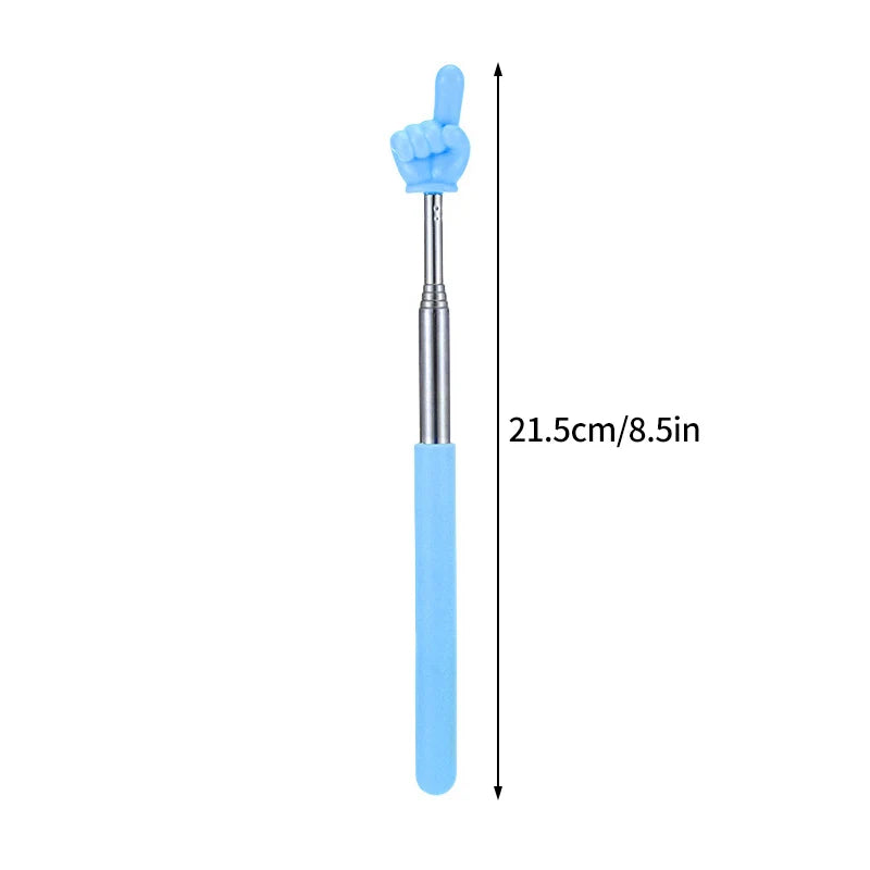 1pPointer Finger Stainless Steel Reading Sticks Telescopic Reading Finger Teaching Aids Gift for Teachers Pointer Finger Stick