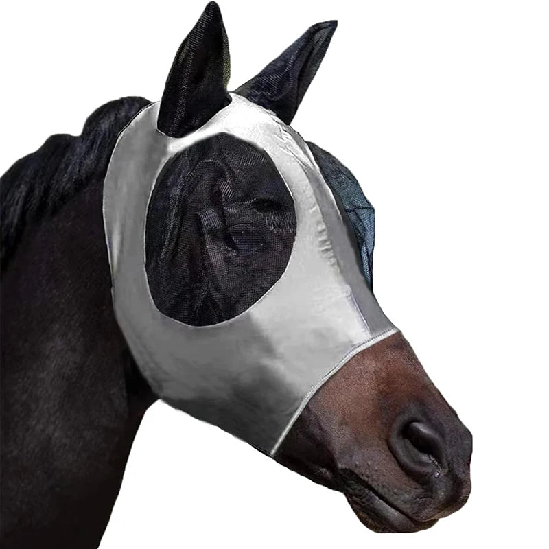 Horse Bit Face Mask Anti-Mosquito Insect Bite Protection Headwear for Equestrian Use