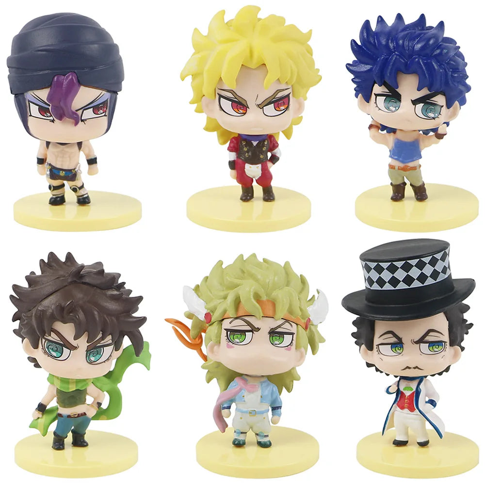 7pcs/set JoJo's Bizarre Adventure Cute Figure Toys