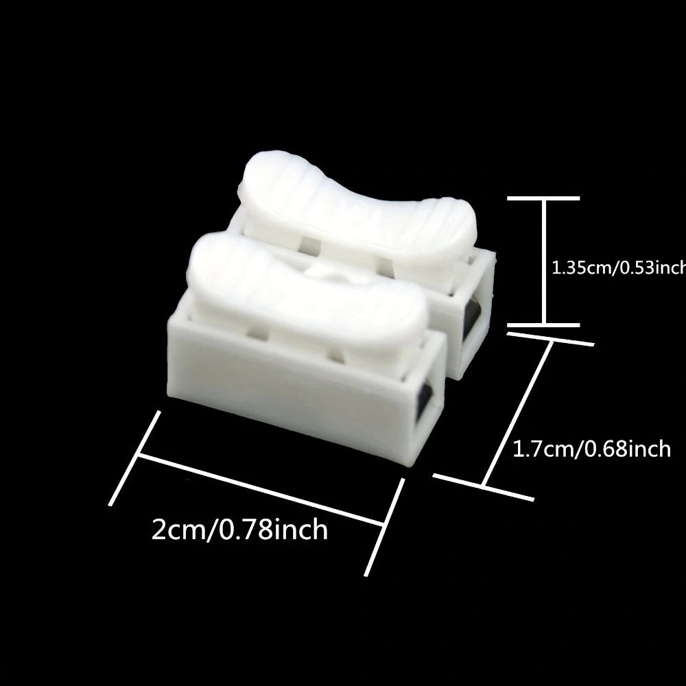 20pcs No Solding Welding Quick 2P Cable Wire Connector No Screw Terminal Block Spring Clamp