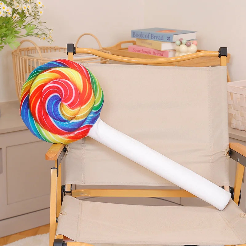 40/70CM New Funny Colour Lollipop Plush Toys Colorful Candy Plush Pillow Ball Toy Stuffed Soft Birthday Gifts Room Decoration