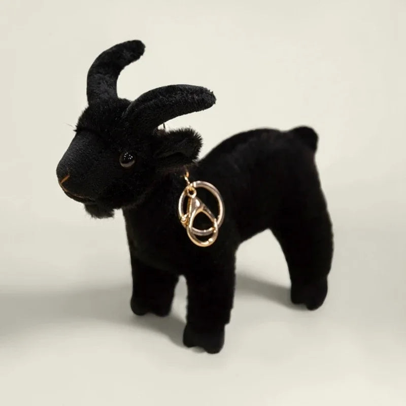 Hot Sale Lifelike Goat Pendant Plush Toys Soft Stuffed Standing Goat Toys Cute Mini Animal Pendant Cool Keyring Bags Decor