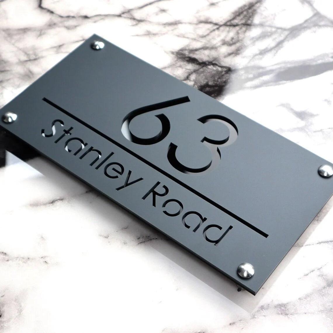 Customized Sign Outdoor House Number Plate Personalized Family Address Name Hotel Sign 3D Acrylic Laser Cut Wall Plaque