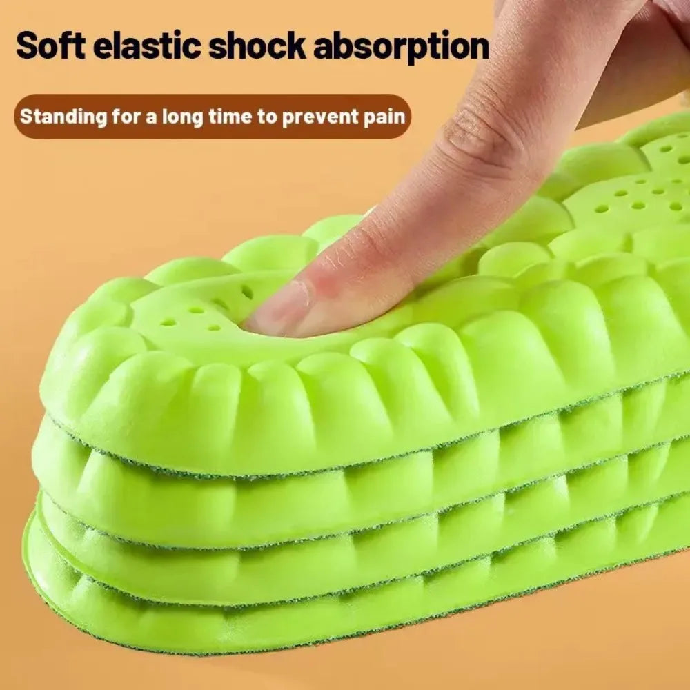 4D Sport Insole Super Soft Shock Absorption Orthopedic Inserts for Basketball Running Shoes