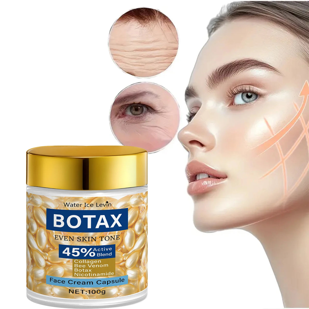 Retinol Firming Facial Moisturizer, for Day and Night Use, Contains Ascorbic Acid and Hyaluronic Acid, Moisturizes and Nourishes the Skin