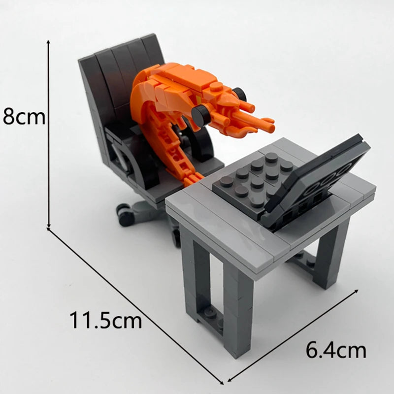MOC Building Block Shrimp Model Figurines Puzzle Assembly Kit for Boys And Girls Internet Celebrity Creative Parodies Toy